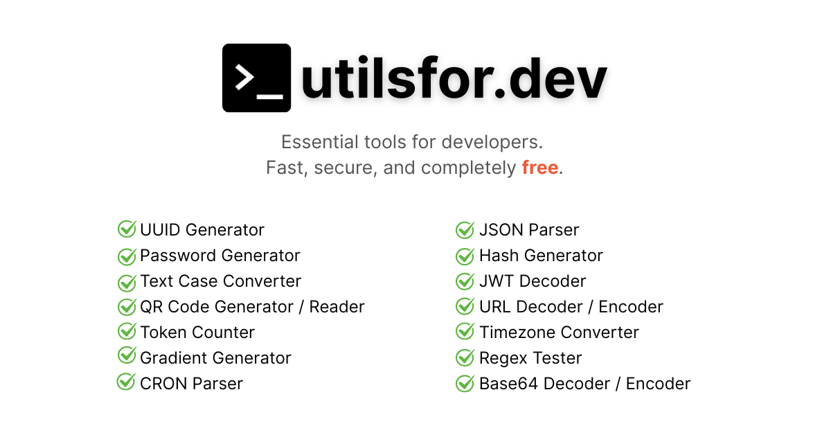Utilsfor dev tools for developers